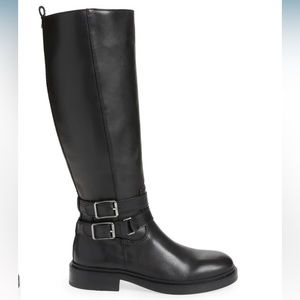 SAM EDELMAN WIDE CALF RIDING LEATHER BOOTS NWOT